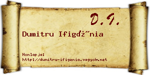 Dumitru Ifigénia névjegykártya